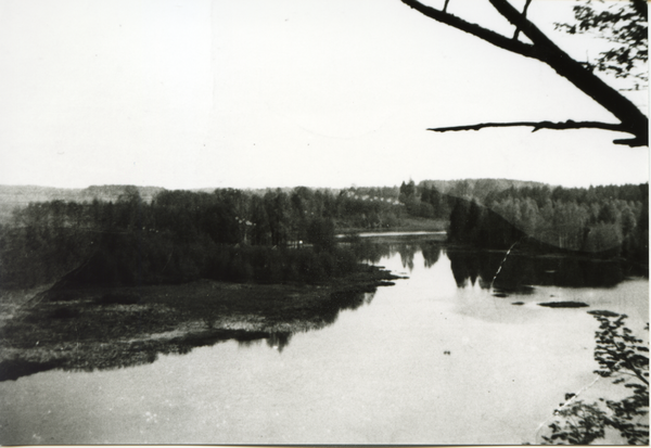 Pohiebels Kr. Bartenstein, Blick vom Schlossberg über den Alle-Stausee wahrscheinlich nach SO