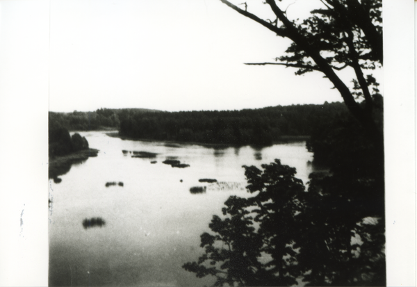 Pohiebels Kr. Bartenstein, Blick vom Schlossberg über den Stausee Richtung OSO