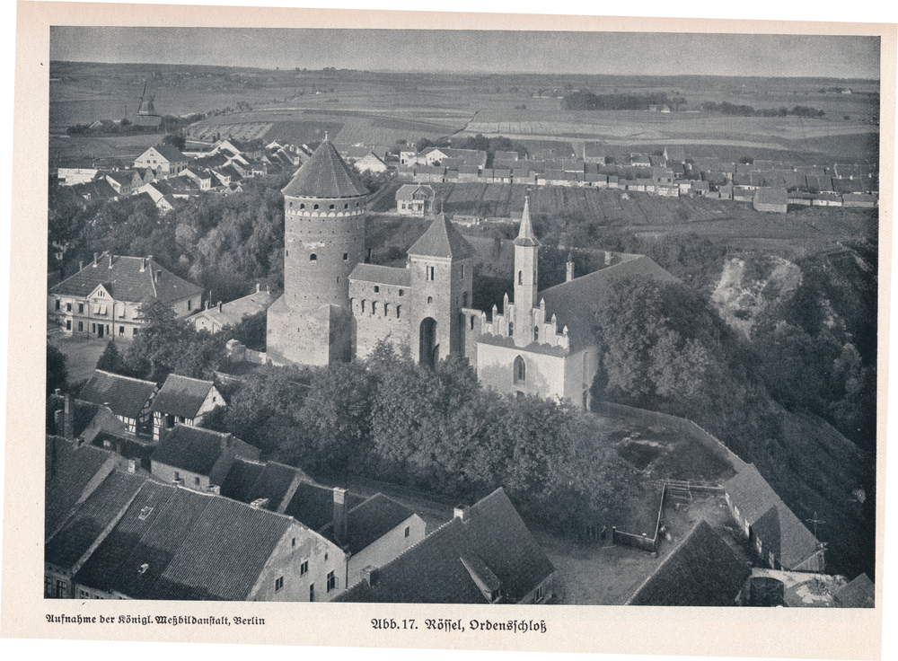 Rößel, Stadt, Ortsansicht und Schloß