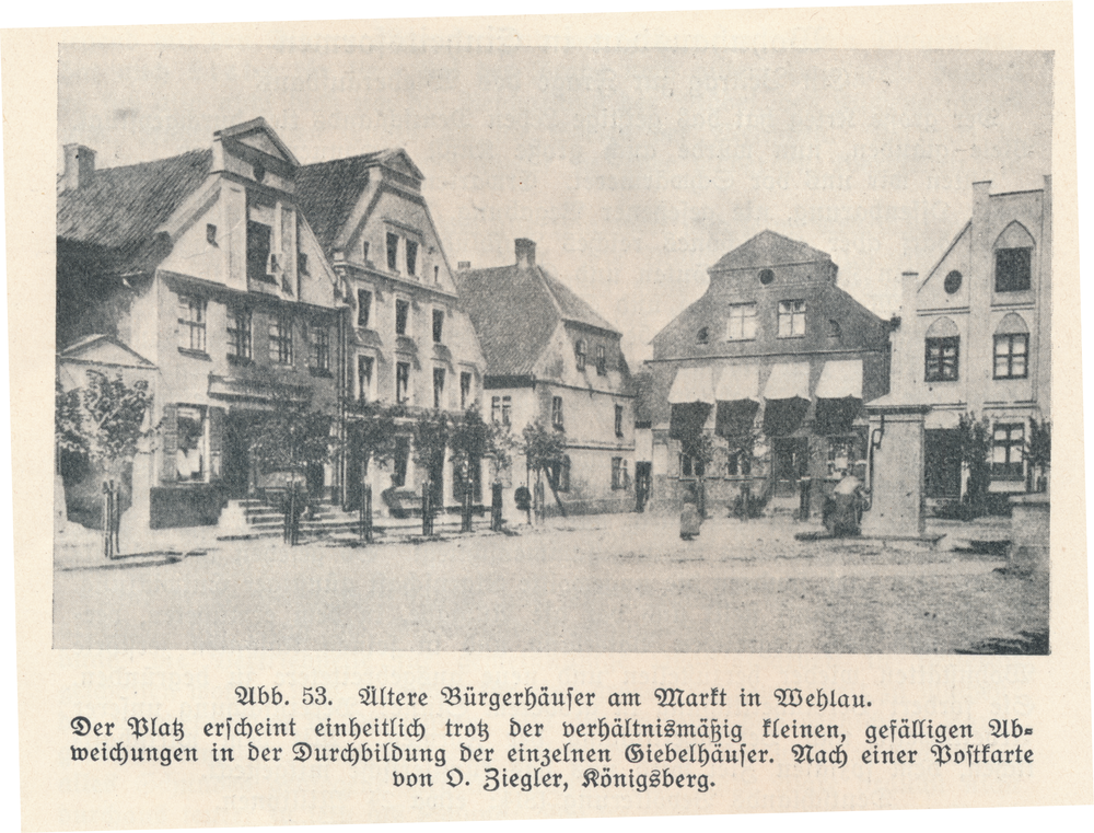 Wehlau, Alte Bürgerhäuser am Markt