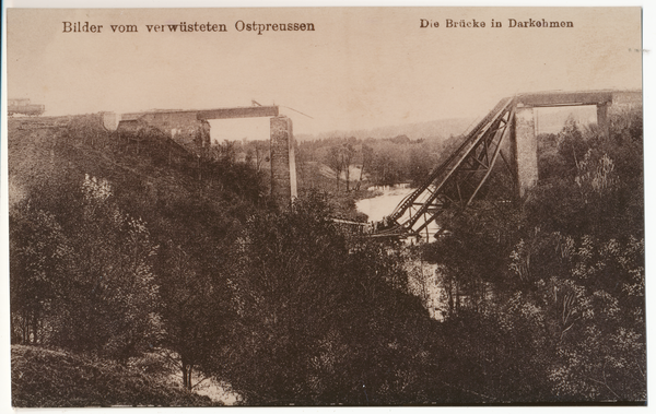 Darkehmen, Gesprengte Eisenbahnbrücke