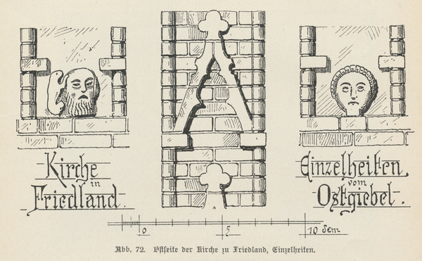 Friedland (Ostpr.), Ev. Kirche, Ostseite, Einzelheiten