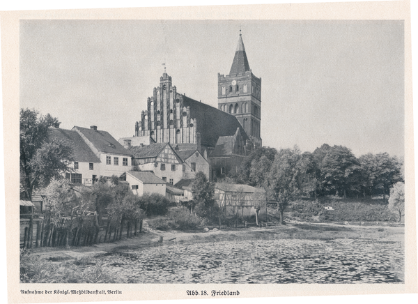 Friedland (Ostpr.), Kirche und Mühlenteich