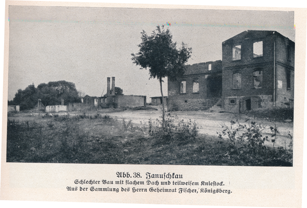 Januschkau, Zerstörung I. Weltkrieg