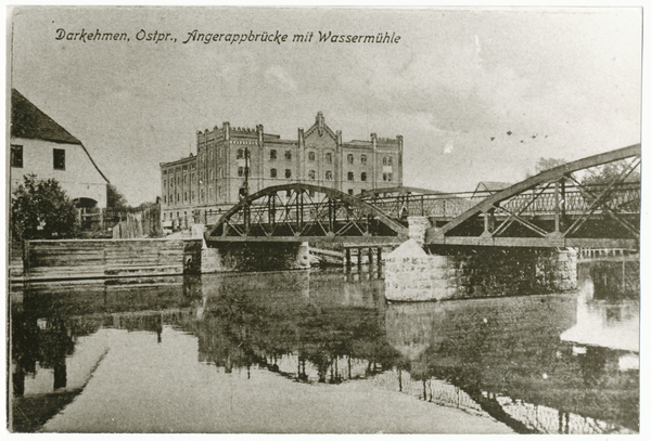 Darkehmen, Angerappbrücke und  Mühle