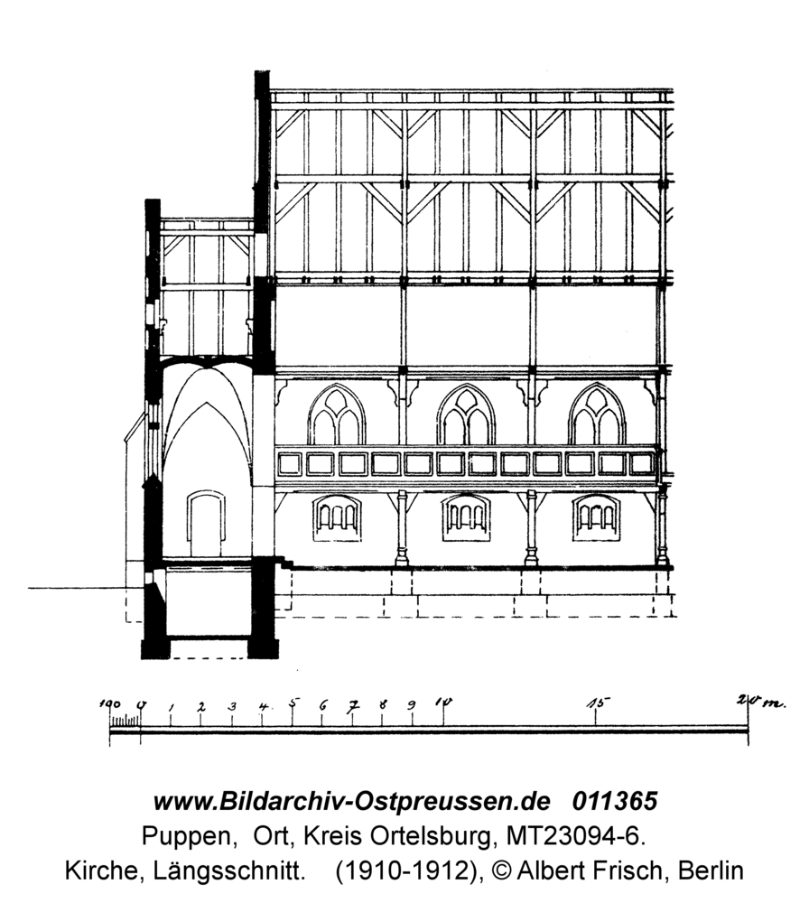 Puppen, Kirche, Längsschnitt