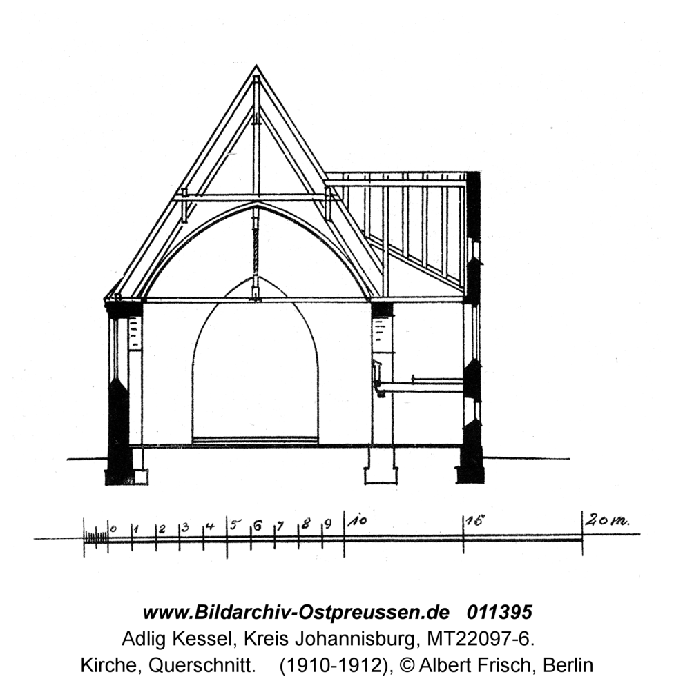 Adlig Kessel, Kirche, Querschnitt