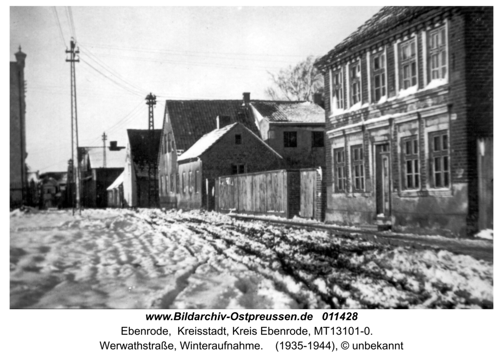 Ebenrode, Werwathstraße, Winteraufnahme