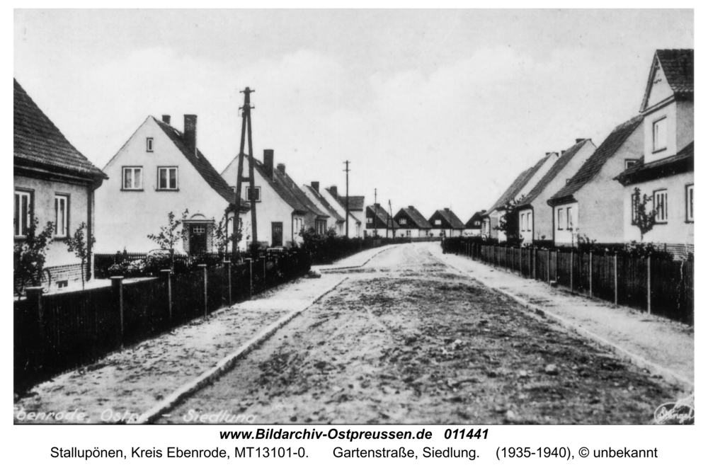 Ebenrode, Gartenstraße, Siedlung