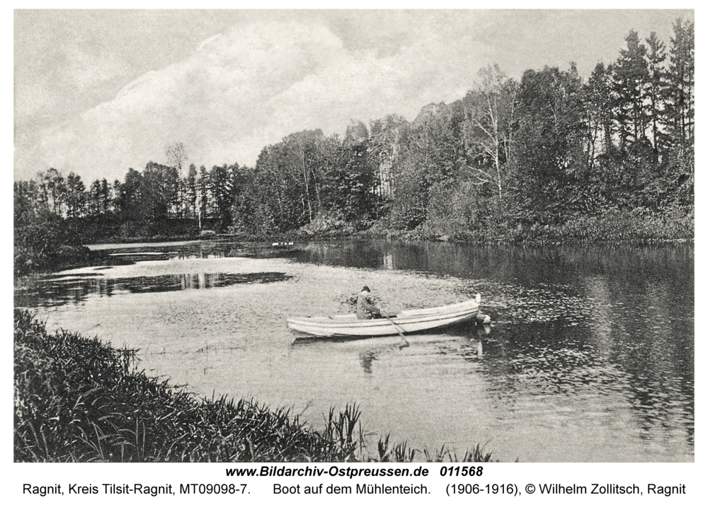 Ragnit, Boot auf dem Mühlenteich