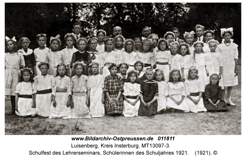 Luisenberg Kr. Insterburg, Schulfest des Lehrerseminars, Schülerinnen des Schuljahres 1921