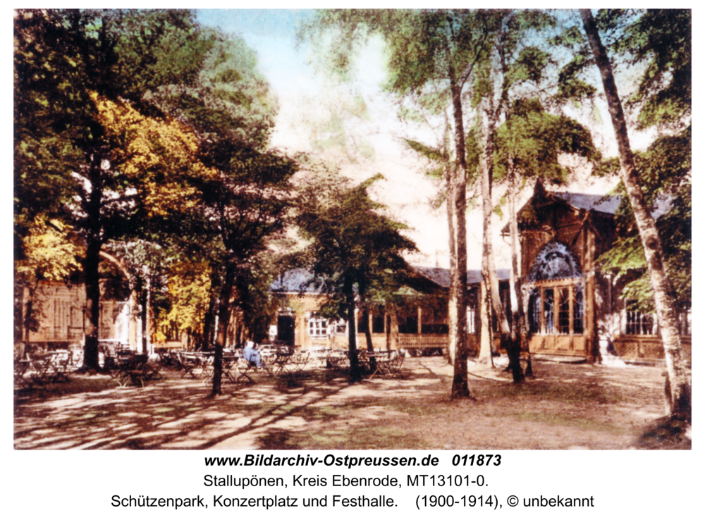 Stallupönen, Schützenpark, Konzertplatz und Festhalle