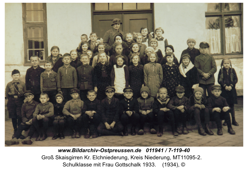 Kreuzingen, Schulklasse mit Frau Gottschalk 1933