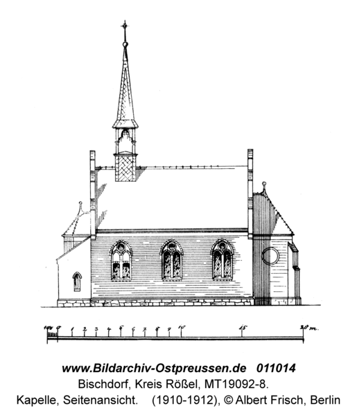 Bischdorf Kr. Rößel, Kapelle, Seitenansicht