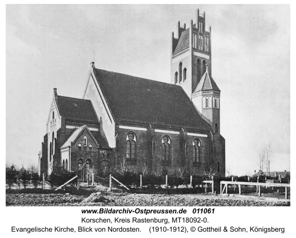 Korschen, Evangelische Kirche, Blick von Nordosten