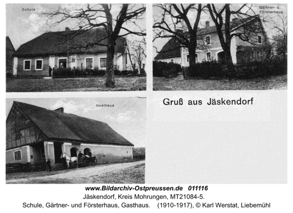 Jäskendorf, Schule, Gärtner- und Försterhaus, Gasthaus