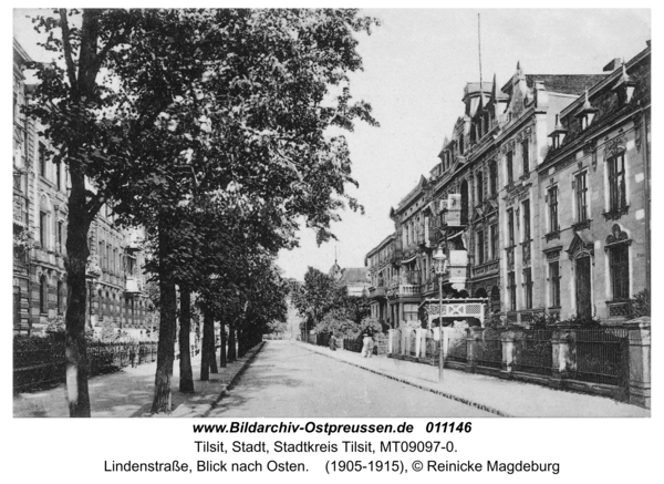 Tilsit, Lindenstraße, Blick nach Osten