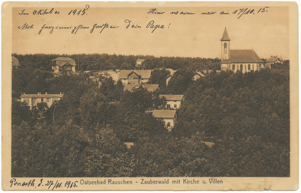 Rauschen, Zauberwald mit Kirche und Villen