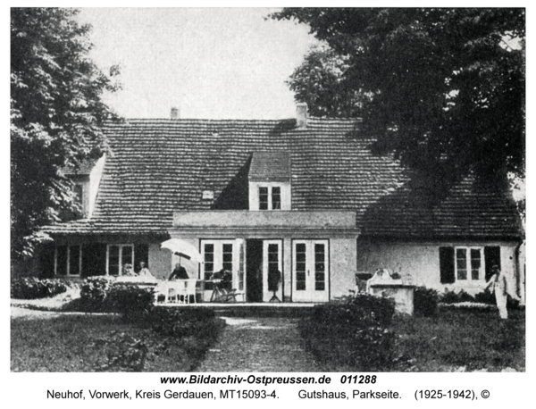 Neuhof Kr. Gerdauen, Gutshaus, Parkseite