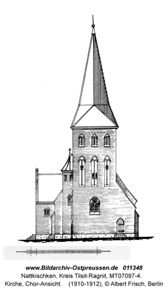Nattkischken, Kirche, Chor-Ansicht