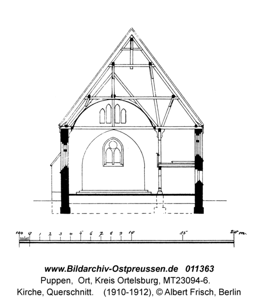 Puppen, Kirche, Querschnitt