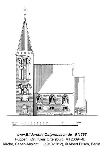 Puppen, Kirche, Seiten-Ansicht