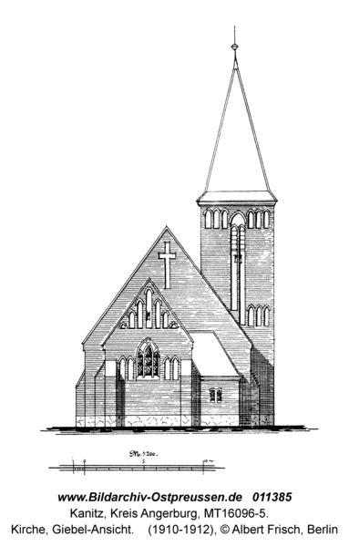 Kanitz, Kirche, Giebel-Ansicht