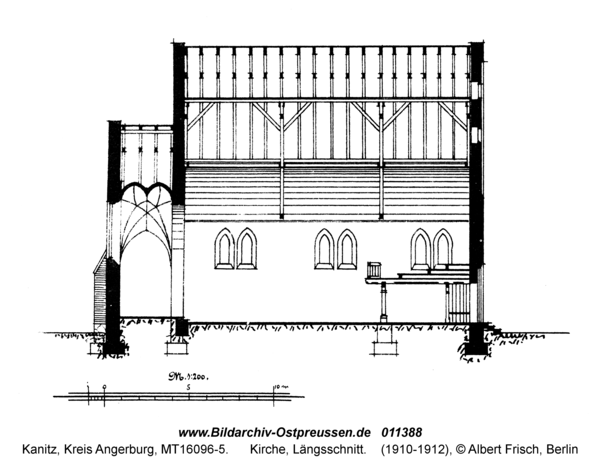 Kanitz, Kirche, Längsschnitt