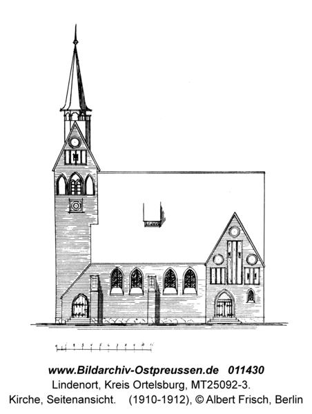 Lindenort, Kirche, Seitenansicht