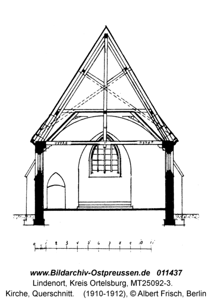 Lindenort, Kirche, Querschnitt