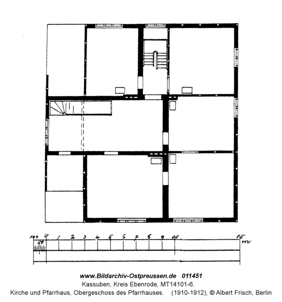 Kassuben, Kirche und Pfarrhaus, Obergeschoss des Pfarrhauses