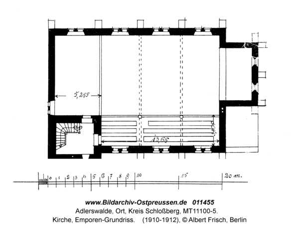 Adlerswalde, Kirche, Emporen-Grundriss