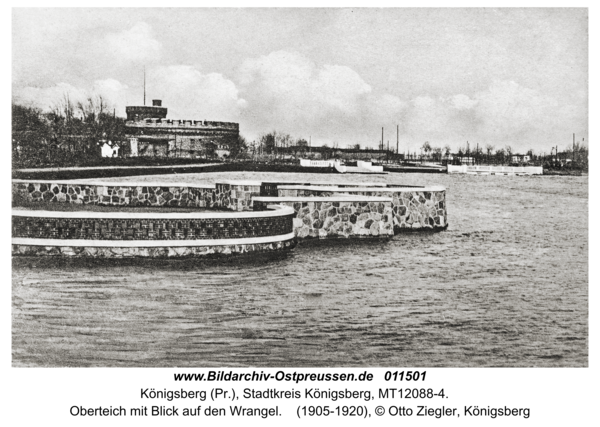 Königsberg, Oberteich mit Blick auf den Wrangel