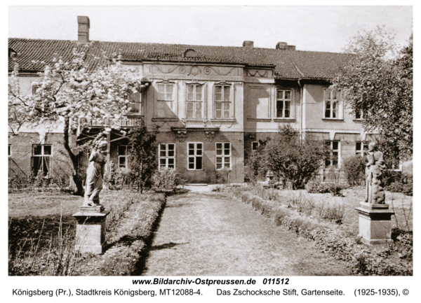 Königsberg, Das Zschocksche Stift, Gartenseite