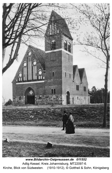 Adlig Kessel, Kirche, Blick von Südwesten