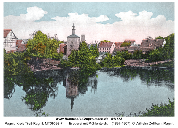 Ragnit, Brauerei mit Mühlenteich