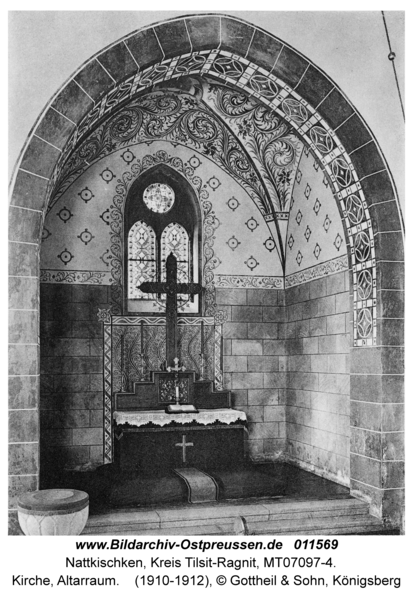Nattkischken, Kirche, Altarraum