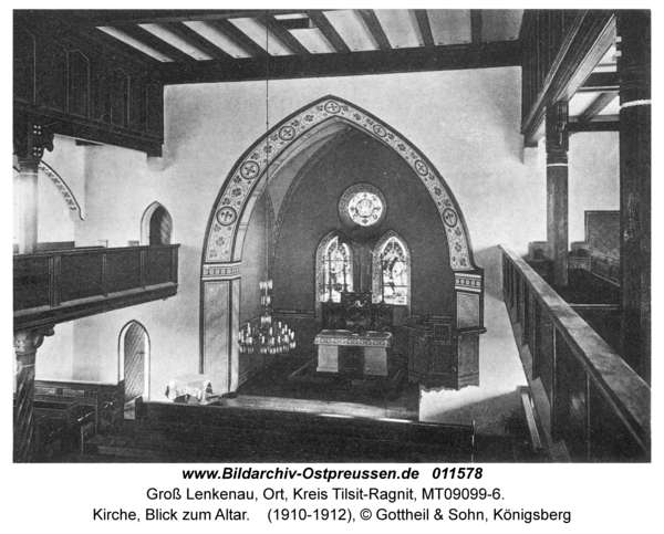 Groß Lenkenau, Kirche, Blick zum Altar