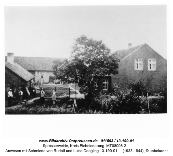 Sprosserweide, Anwesen mit Schmiede von Rudolf und Luise Daegling 13-190-01