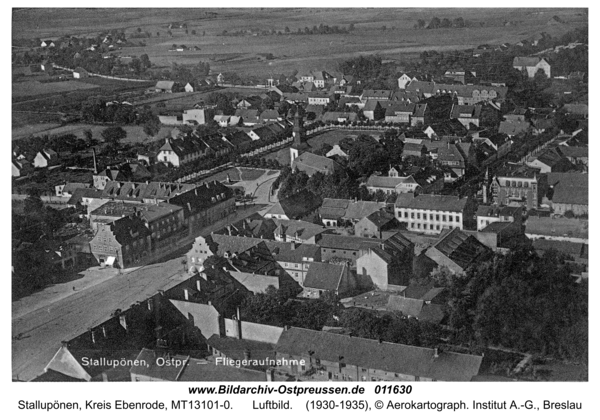 Stallupönen, Luftbild