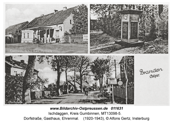 Branden, Dorfstraße, Gasthaus, Ehrenmal
