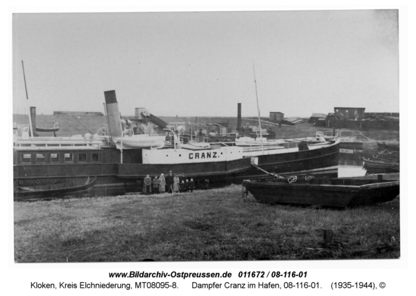 Kloken, Dampfer Cranz im Hafen, 08-116-01