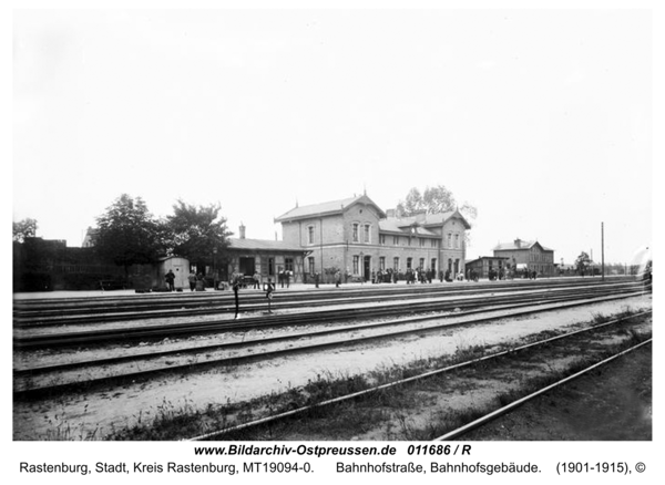 Rastenburg, Bahnhofstraße, Bahnhofsgebäude