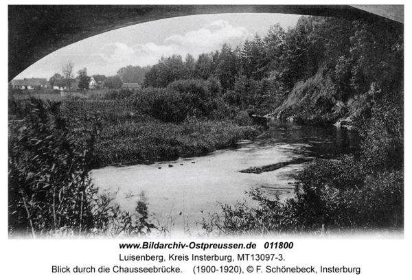 Luisenberg Kr. Insterburg, Blick durch die Chausseebrücke