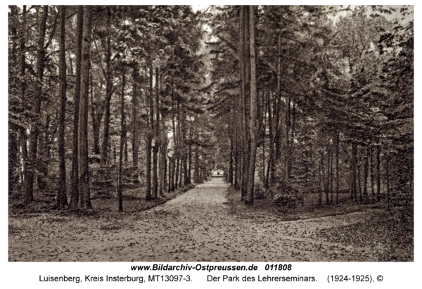 Luisenberg Kr. Insterburg, Der Park des Lehrerseminars