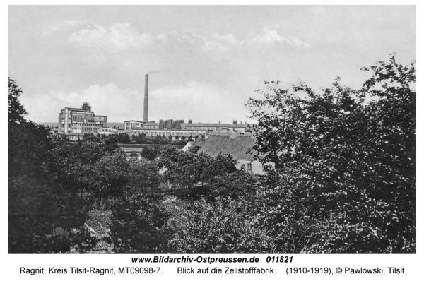 Ragnit, Blick auf die Zellstofffabrik