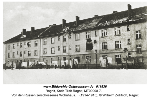 Ragnit, Von den Russen zerschossenes Wohnhaus