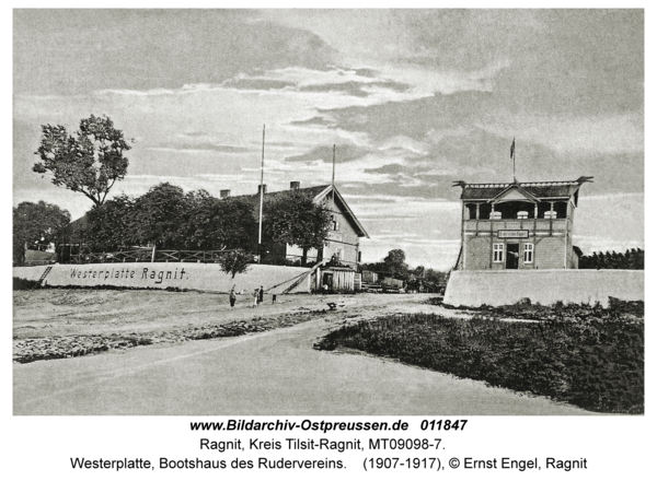 Ragnit, Westerplatte, Bootshaus des Rudervereins
