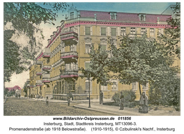 Insterburg, Promenadenstraße (ab 1918 Belowstraße)