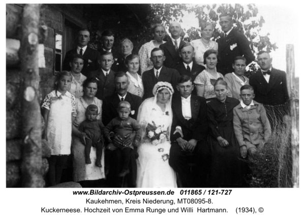 Kuckerneese. Hochzeit von Emma Runge und Willi  Hartmann